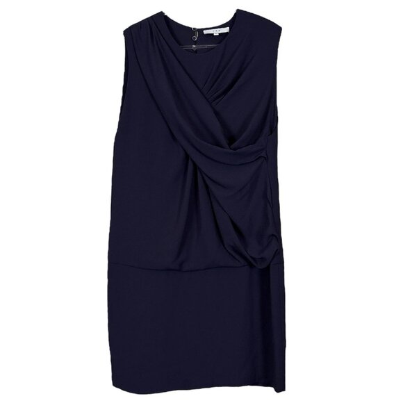 IRO Bredy Draped Ruched Wrap Front Cocktail Dress Dark Purple Size FR 38 US 6 - Picture 1 of 8